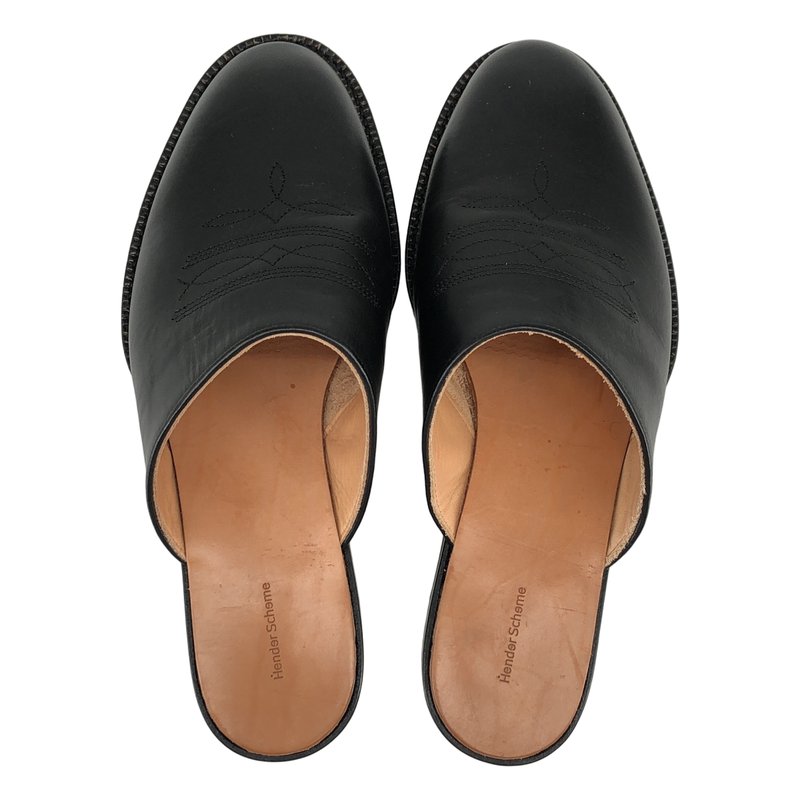 Hender scheme / エンダースキーマ | Cheak レザー スリッポンサンダル |