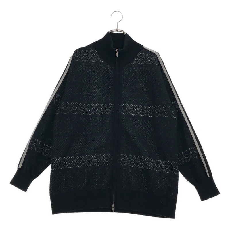 AMERI / アメリ | UND LACE KNIT LINE TOP / ウール混 アンドレース ニットライントップ | F | レディース