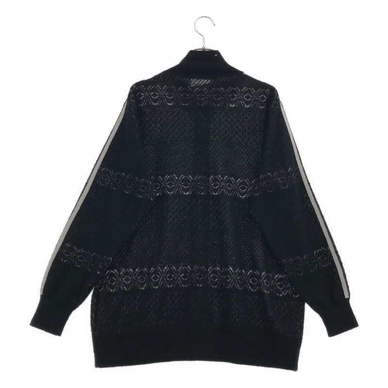 AMERI / アメリ | UND LACE KNIT LINE TOP / ウール混 アンドレース ニットライントップ | F | レディース