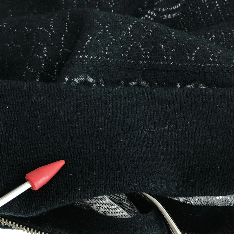 AMERI / アメリ | UND LACE KNIT LINE TOP / ウール混 アンドレース ニットライントップ | F | レディース