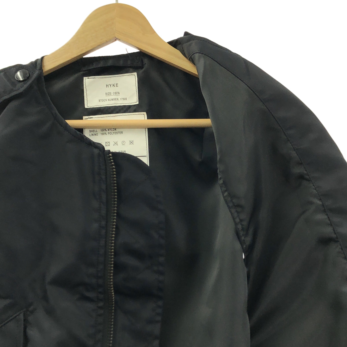 【美品】  HYKE / ハイク | 2025SS | TYPE L-2A VEST ナイロン クロップド ベスト | F | ブラック | レディース 美品】 HYKE / ハイク | 2025SS | TYPE L-2A VEST ナイロン クロップド