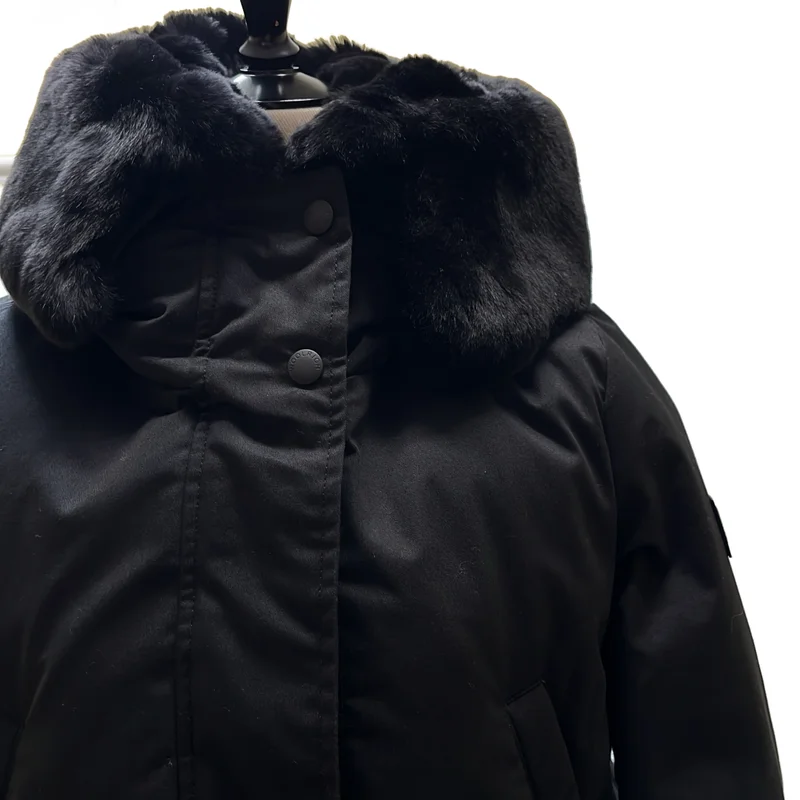 WOOLRICH / ウールリッチ | コクーンパーカ ラビットファー フーデッドダウンコート | XS | レディース