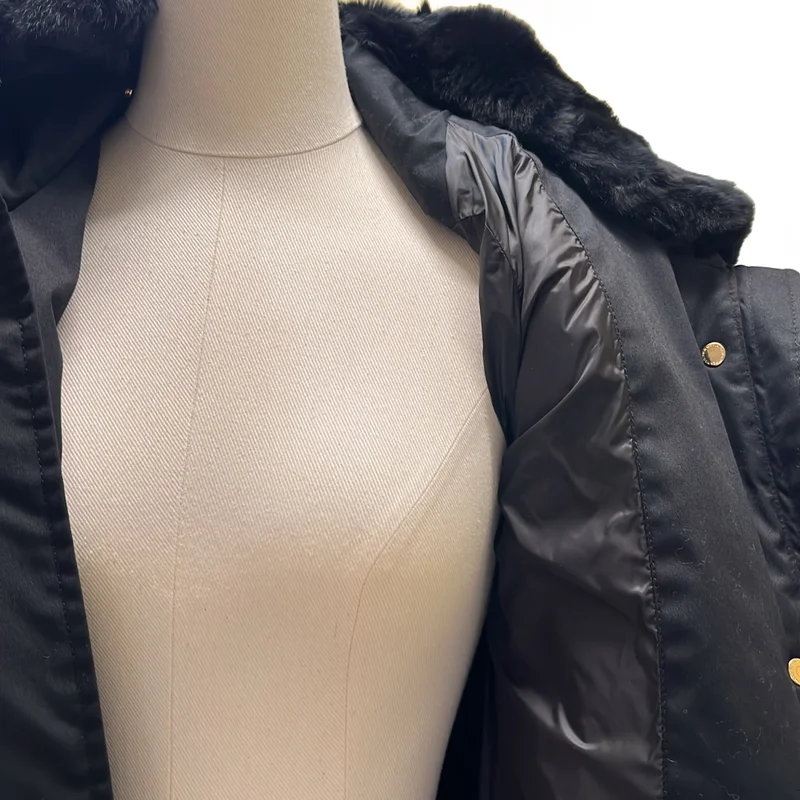 WOOLRICH / ウールリッチ | コクーンパーカ ラビットファー フーデッドダウンコート | XS | レディース