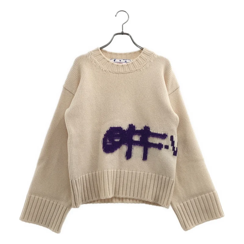 Off-White / オフホワイト | Logo Intarsia Crewneck Jumper ニット | 38 | レディース