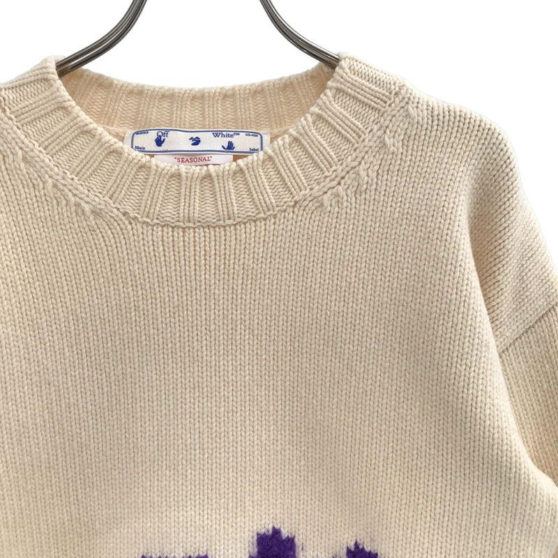 Off-White / オフホワイト | Logo Intarsia Crewneck Jumper ニット | 38 | レディース