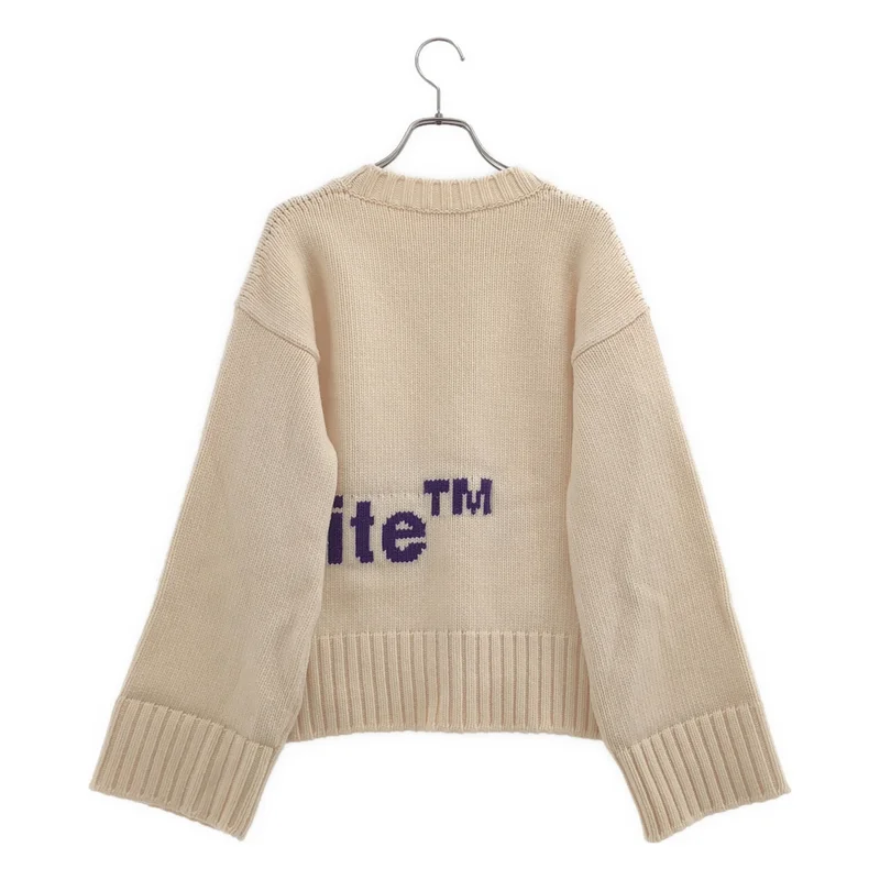 Off-White / オフホワイト | Logo Intarsia Crewneck Jumper ニット | 38 | レディース