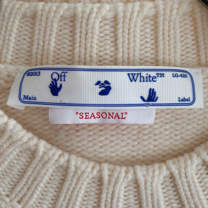 Off-White / オフホワイト | Logo Intarsia Crewneck Jumper ニット | 38 | レディース