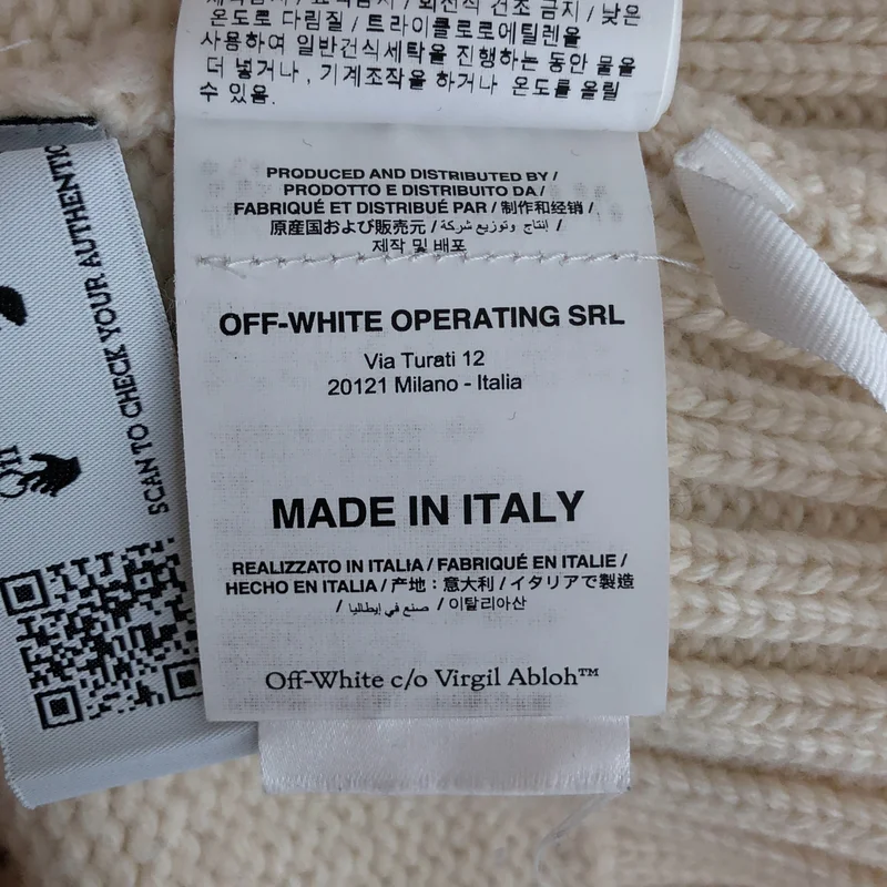 Off-White / オフホワイト | Logo Intarsia Crewneck Jumper ニット | 38 | レディース