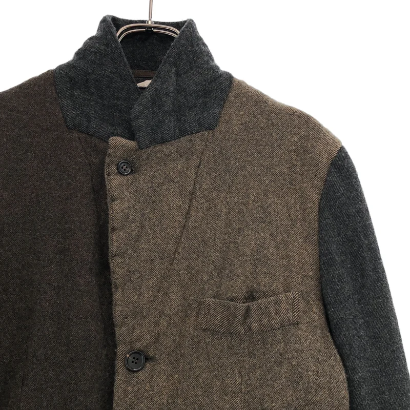 COMME des GARCONS HOMME DEUX / コムデギャルソンオムドゥ | 2015AW | ウール 縮絨 パネル切替 3B テーラードジャケット | S | メンズ