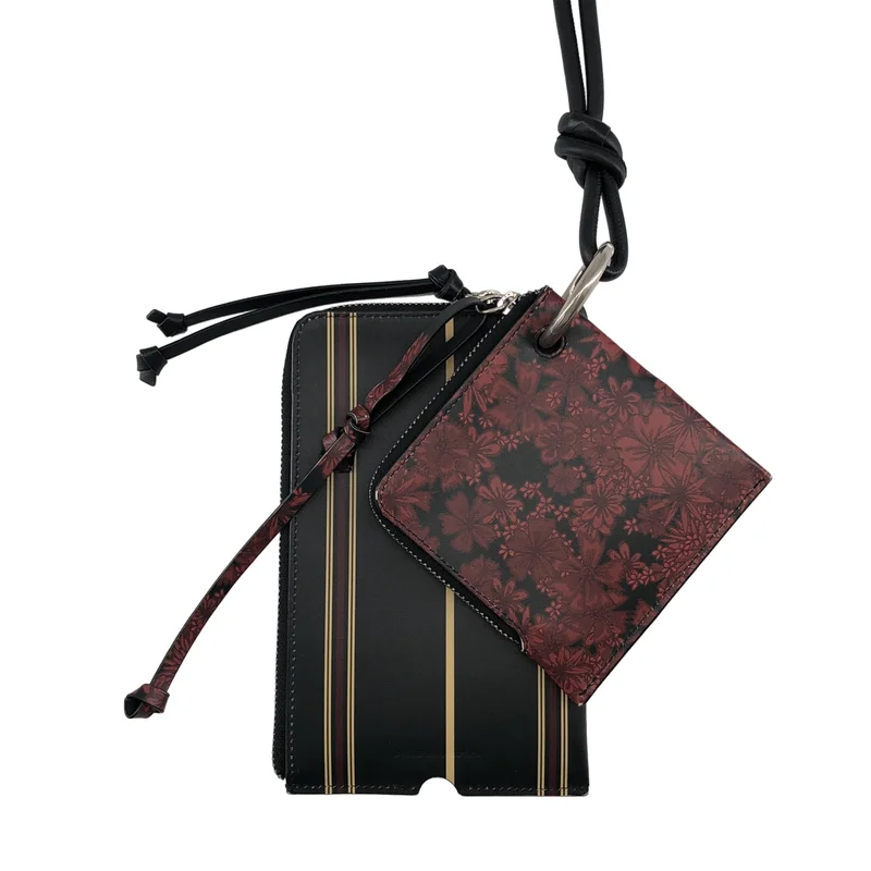 DRIES VAN NOTEN / ドリスヴァンノッテン | レザーポーチ カードホルダー ストラップ |