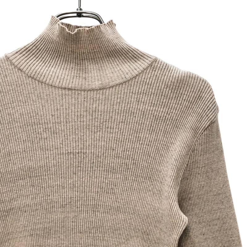 AURALEE / オーラリー | Giza Rib Turtle Neck Top ギザ リブ タートルネック ニット | 0 | レディース