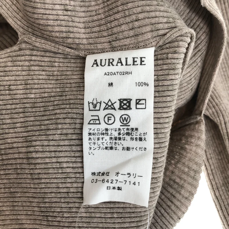 AURALEE / オーラリー | Giza Rib Turtle Neck Top ギザ リブ タートルネック ニット | 0 | レディース