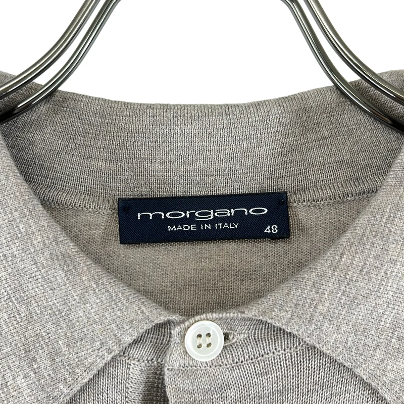 morgano / モルガーノ | コットン ニットポロシャツ | 48 | メンズ