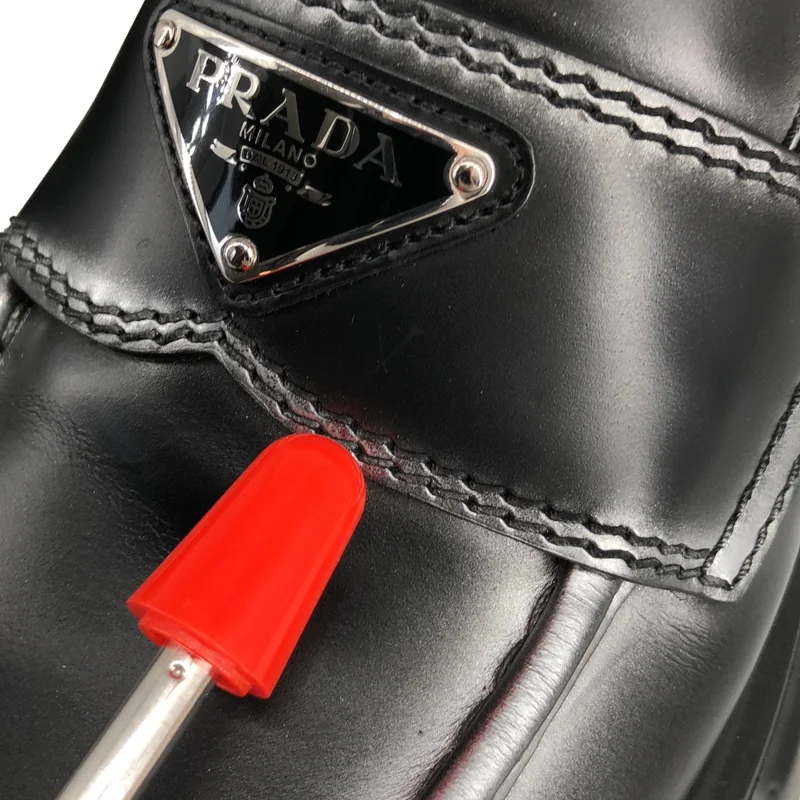 PRADA / プラダ | モノリス ブラッシュドレザー トライアングルロゴ プラットフォームローファー | 6 1/2 | メンズ