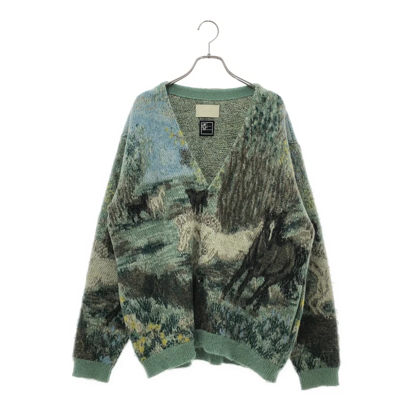 YOKE / ヨーク | 2024AW | × KEITA MARUYAMA / HORSE JAQUCARD MOHAIR CARDIGAN / ホースジャガード モヘヤカーディガン | 2 | メンズ