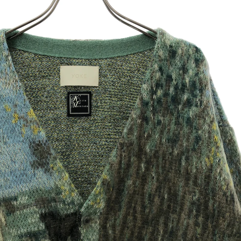 YOKE / ヨーク | 2024AW | × KEITA MARUYAMA / HORSE JAQUCARD MOHAIR CARDIGAN / ホースジャガード モヘヤカーディガン | 2 | メンズ