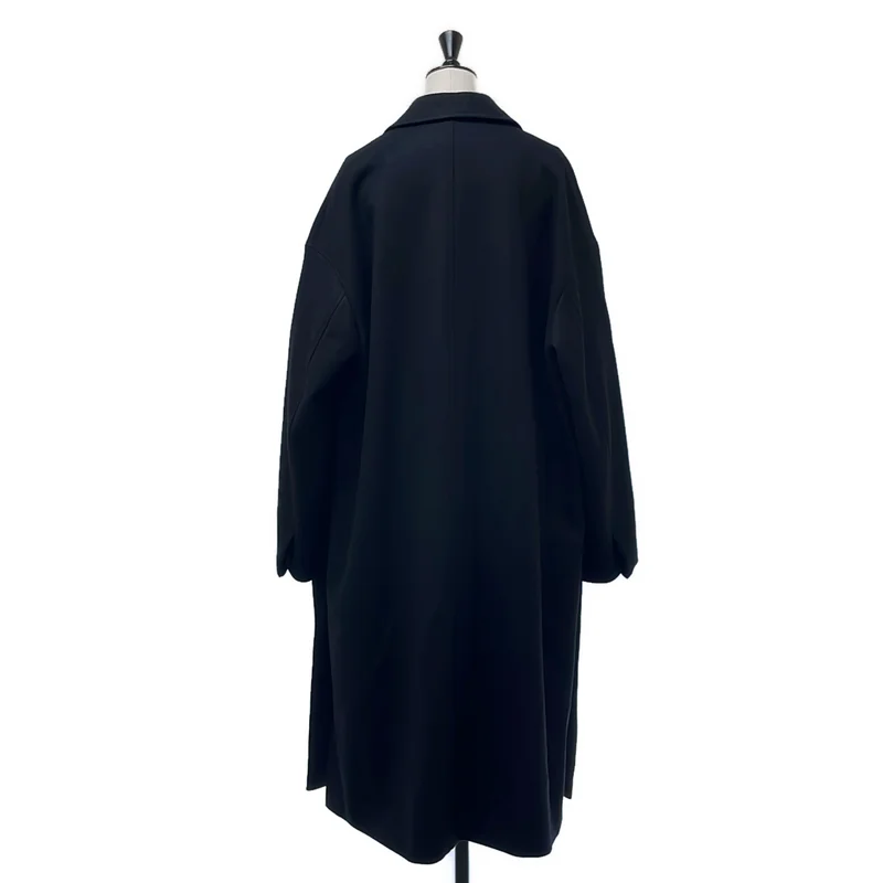 【美品】  THE RERACS / ザリラクス | 2023AW | × THE TOKYO / THE LOOSE CHESTER COAT / 別注 メルトンウール ルーズチェスターコート | 46 | ブラック | メンズ THE RERACS / ザリラクス | 2023AW | × THE TOKYO / THE LOOSE CHESTER