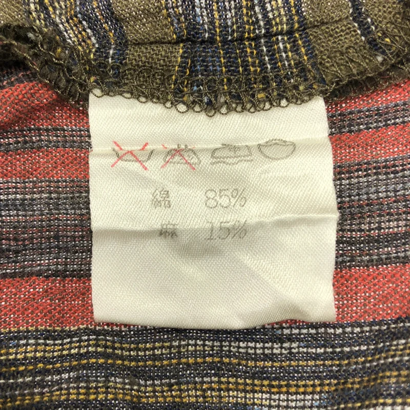 ISSEY MIYAKE / イッセイミヤケ | 筆タグ / コットン リネン スリット トップス | 9 | レディース