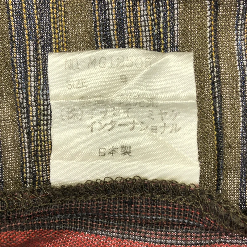 ISSEY MIYAKE / イッセイミヤケ | 筆タグ / コットン リネン スリット トップス | 9 | レディース