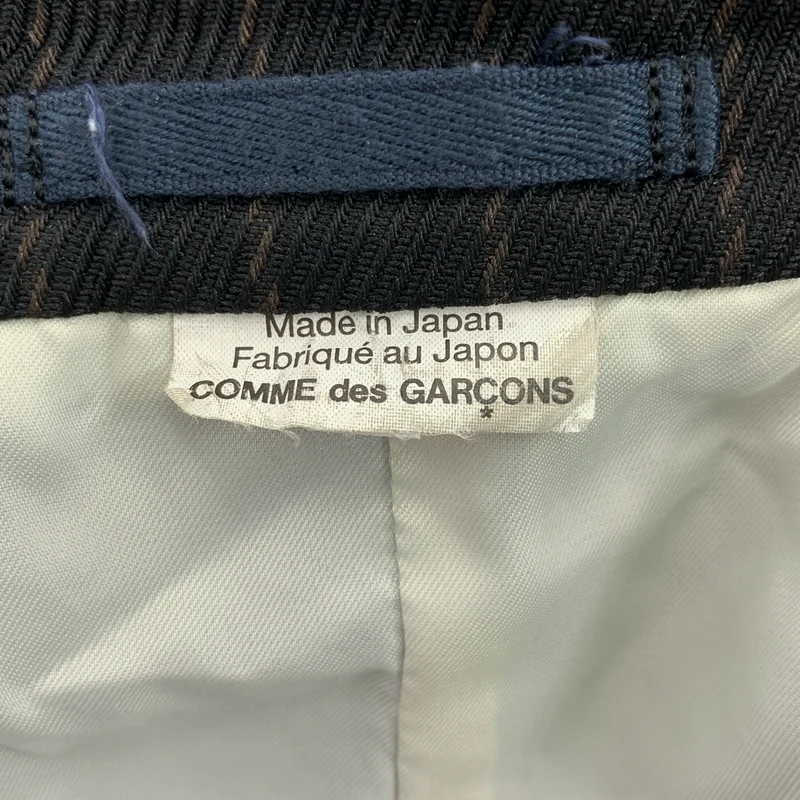 COMME des GARCONS HOMME DEUX / コムデギャルソンオムドゥ | 2023SS | ポリエステル縮絨 ストライプ サイドジップ テーラードジャケット | M | ブラック | メンズ COMME des GARCONS HOMME DEUX / コムデギャルソンオムドゥ | 2023SS