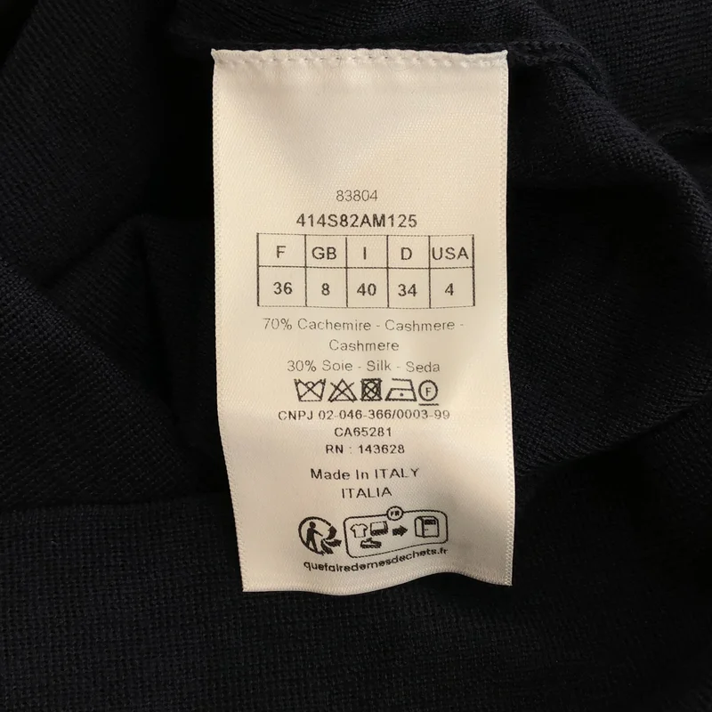 Christian Dior / クリスチャンディオール | BEE カシミヤ100% タートルネック ニット | 36 | レディース