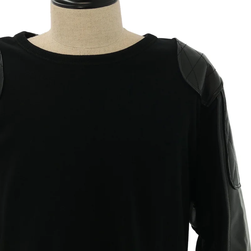 eye JUNYA WATANABE COMME des GARCONS MAN / アイジュンヤワタナベ マン | 2023AW | × REIGNING CHAMP / フェイクレザー切り替え スウェット | L | メンズ