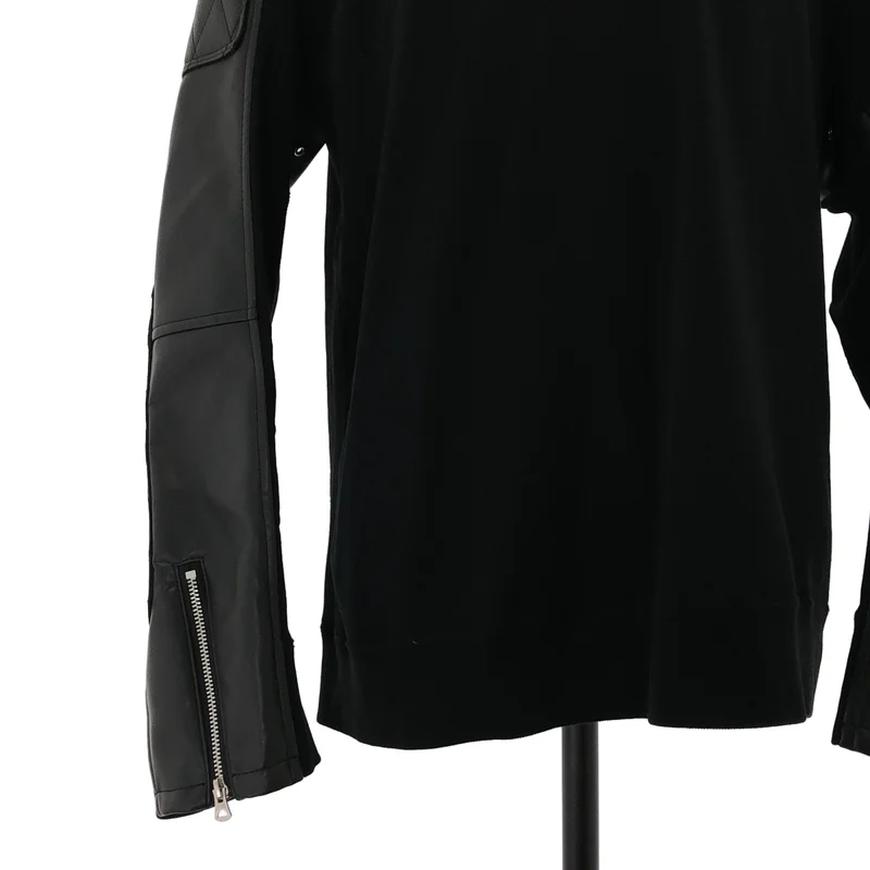 eye JUNYA WATANABE COMME des GARCONS MAN / アイジュンヤワタナベ マン | 2023AW | × REIGNING CHAMP / フェイクレザー切り替え スウェット | L | メンズ