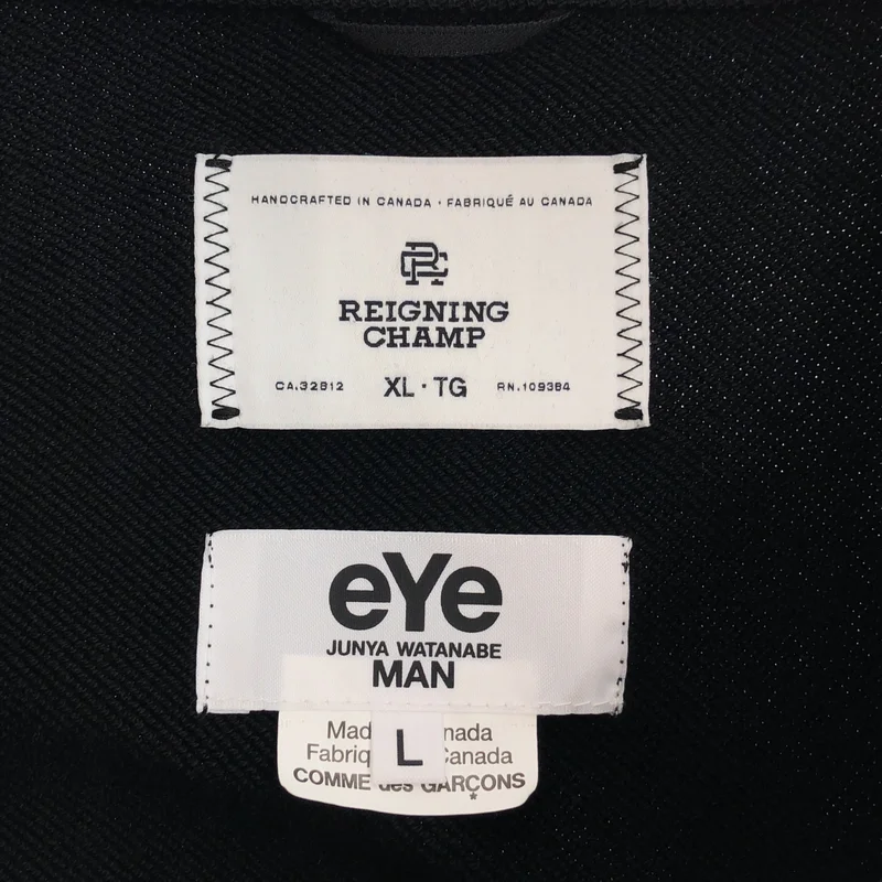 eye JUNYA WATANABE COMME des GARCONS MAN / アイジュンヤワタナベ マン | 2023AW | × REIGNING CHAMP / フェイクレザー切り替え スウェット | L | メンズ