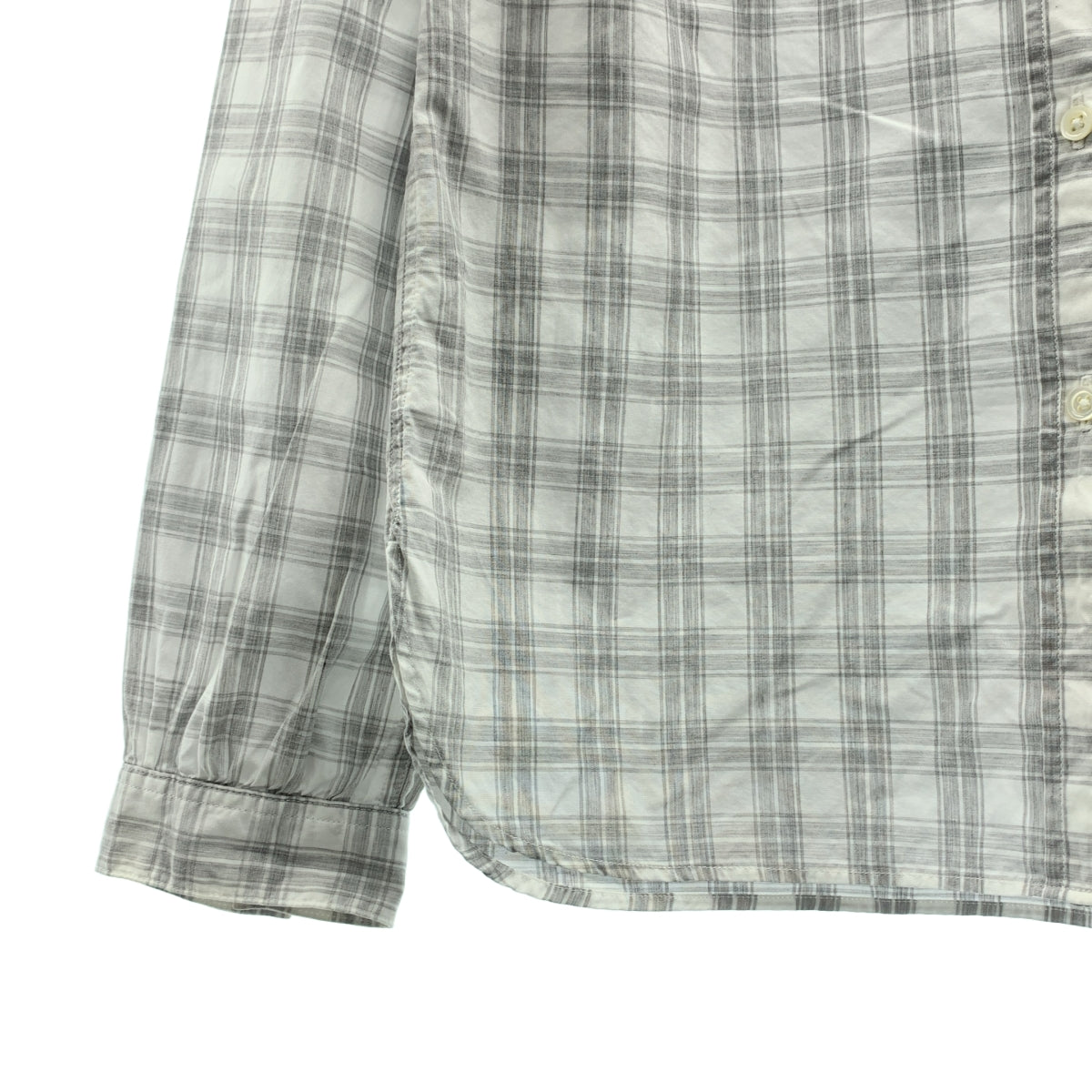 MARGARET マーガレットハウエル　リネン　チェック　ボタンダウン　シャツ マーガレット・ハウエル MARGARET HOWELL COTTON LINEN CHECK SHIRT