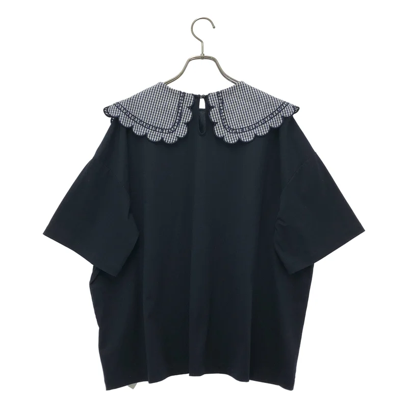 yori / ヨリ | ギンガムスカラップカラーTシャツ | F | レディース