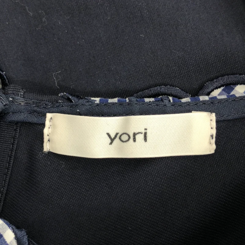 yori / ヨリ | ギンガムスカラップカラーTシャツ | F | レディース
