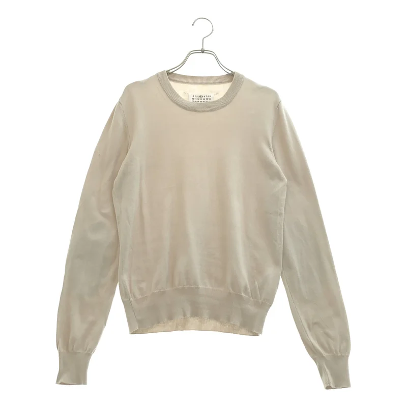 Maison Margiela / メゾンマルジェラ | コットン エルボーパッチ クルーネックニット | M | レディース