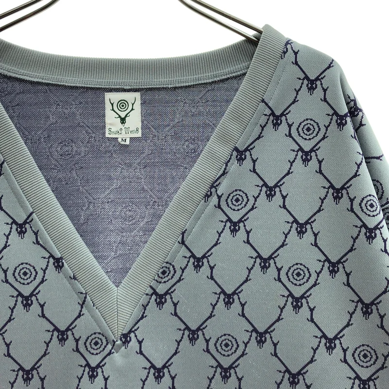 South2West8 S2W8 / サウスツーウエストエイト | String V Neck Shirt - Poly Jq. / Skull&Target トップス | M | メンズ