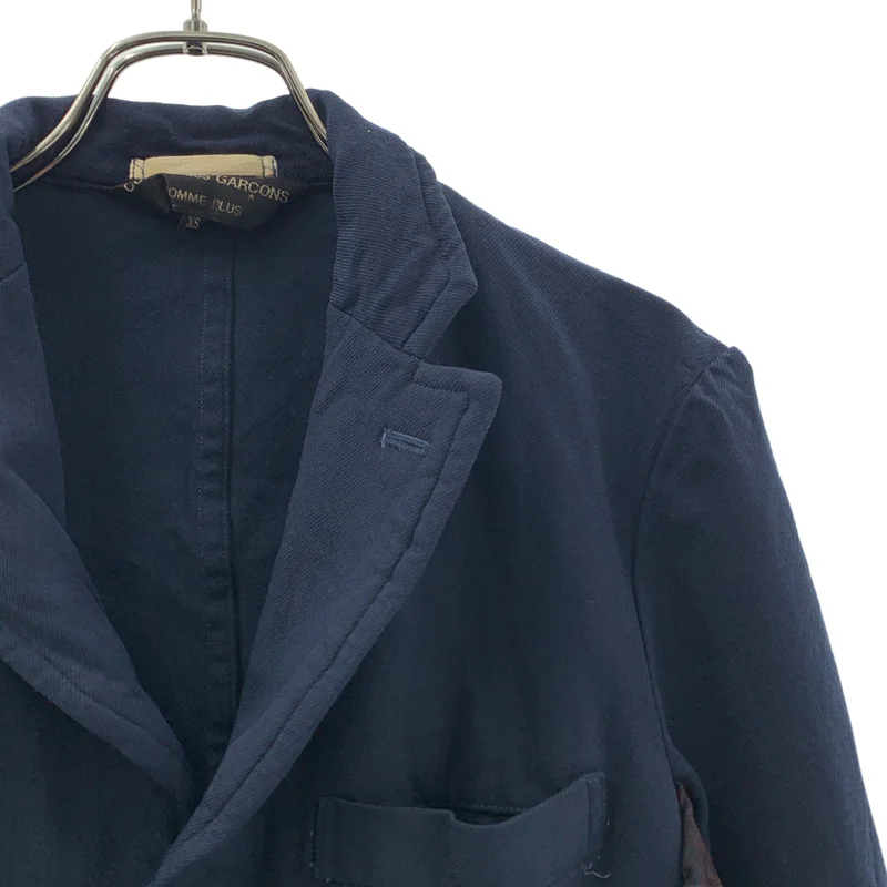 COMME des GARCONS HOMME PLUS / コムデギャルソンオムプリュス | 2010SS | ポリエステル縮絨 製品染め チェック切替 テーラードジャケット | XS | メンズ