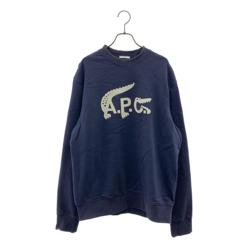 A.P.C. / アーペーセー | × LACOSTE / ラコステ ロゴ スウェット トレーナー | L | メンズ