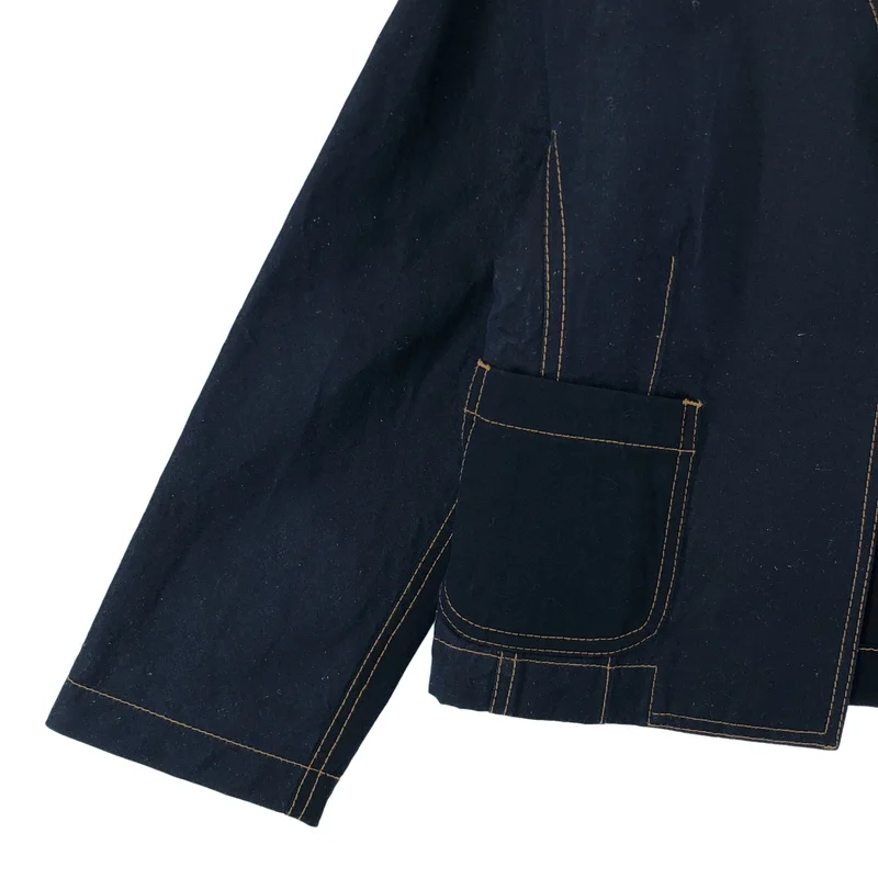 tricot COMME des GARCONS / トリココムデギャルソン | 2013SS | リネン混 ステッチ ラウンドカラー ジャケット | M | レディース