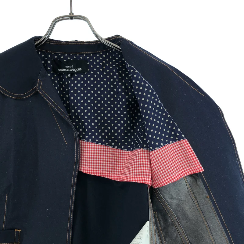 tricot COMME des GARCONS / トリココムデギャルソン | 2013SS | リネン混 ステッチ ラウンドカラー ジャケット | M | レディース