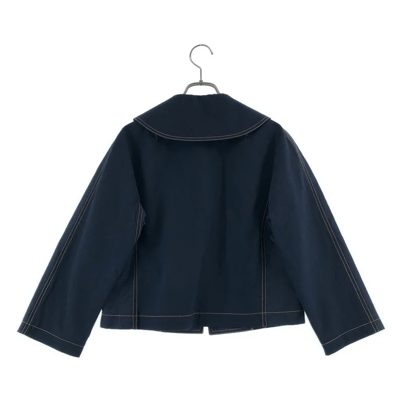 tricot COMME des GARCONS / トリココムデギャルソン | 2013SS | リネン混 ステッチ ラウンドカラー ジャケット | M | レディース