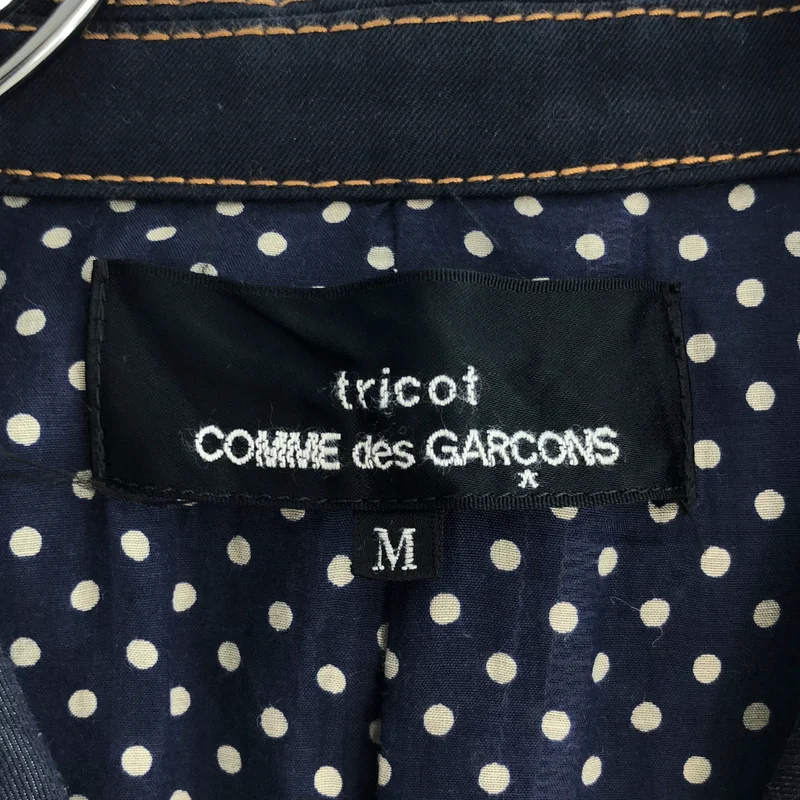 tricot COMME des GARCONS / トリココムデギャルソン | 2013SS | リネン混 ステッチ ラウンドカラー ジャケット | M | レディース