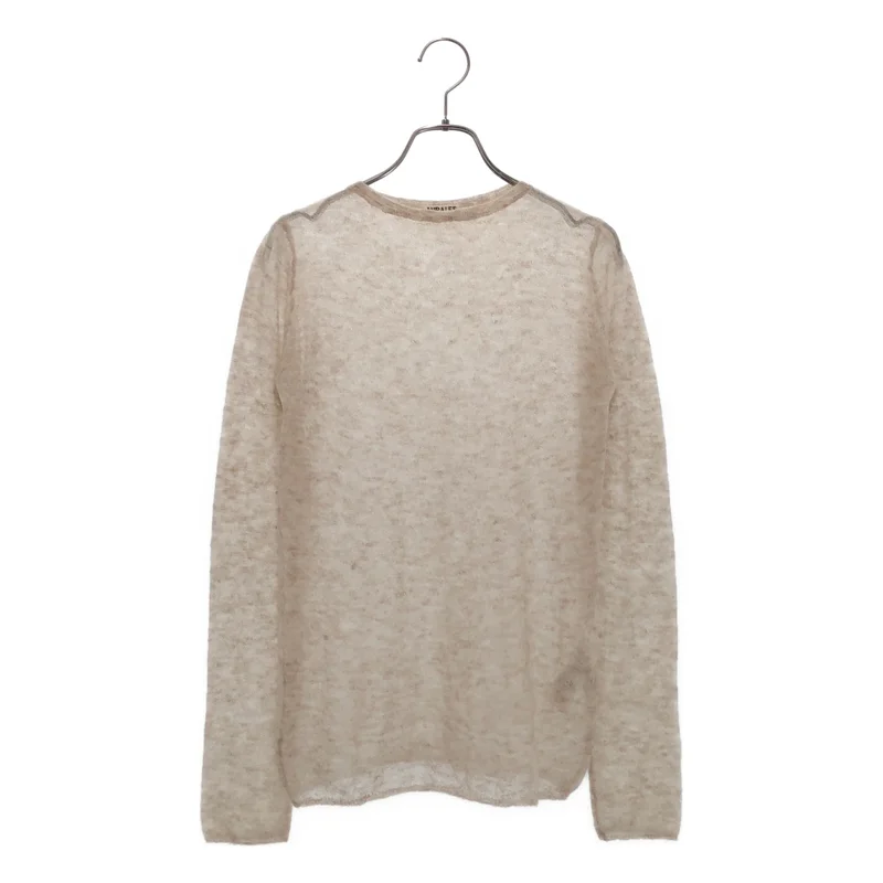 AURALEE / オーラリー | KID MOHAIR SHEER KNIT BOAT NECK P/O モヘア シアーニット | 1 | レディース