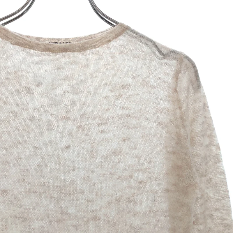 AURALEE / オーラリー | KID MOHAIR SHEER KNIT BOAT NECK P/O モヘア シアーニット | 1 | レディース