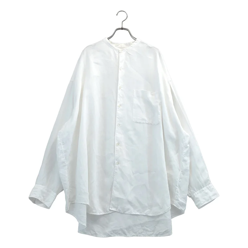 Graphpaper / グラフペーパー | Linen L/S Oversized Band Collar Shirt リネン オーバーサイズ バンドカラーシャツ | F | メンズ