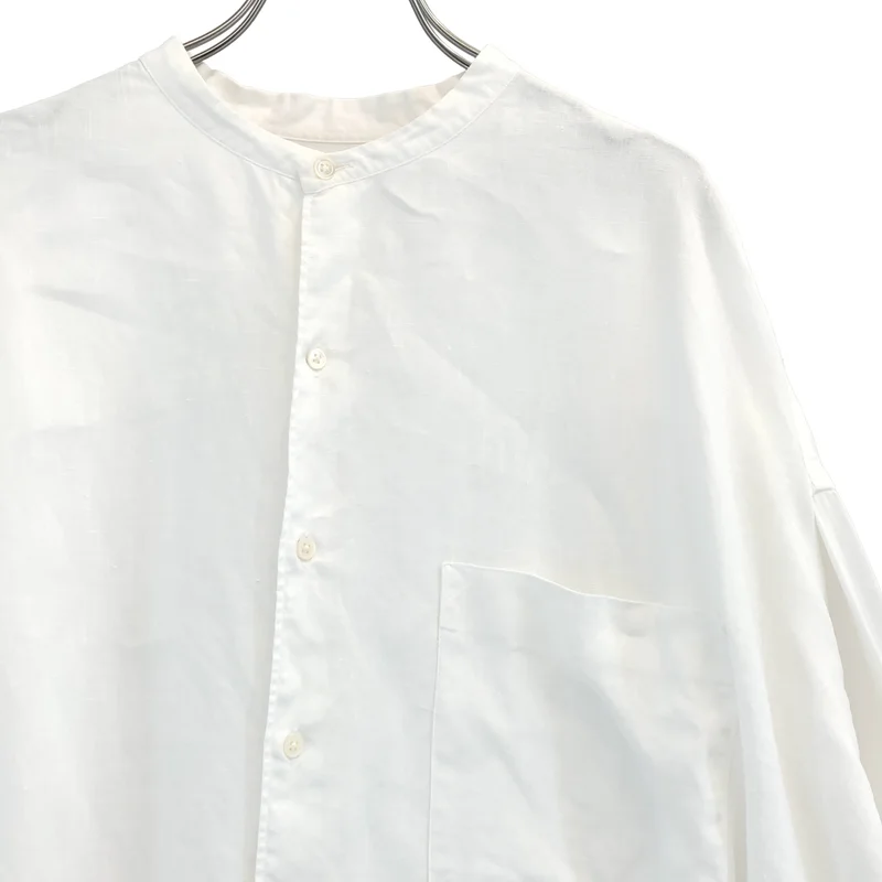 Graphpaper / グラフペーパー | Linen L/S Oversized Band Collar Shirt リネン オーバーサイズ バンドカラーシャツ | F | メンズ