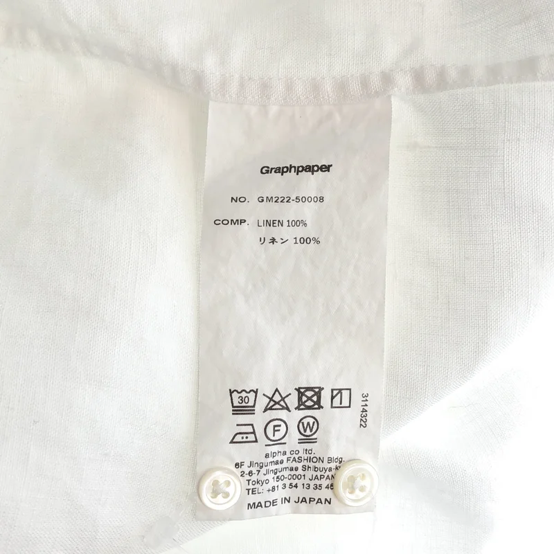 Graphpaper / グラフペーパー | Linen L/S Oversized Band Collar Shirt リネン オーバーサイズ バンドカラーシャツ | F | メンズ