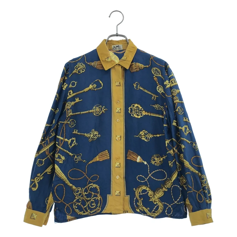 HERMES / エルメス | ヴィンテージ / LES CLES 鍵柄 シルクシャツ |