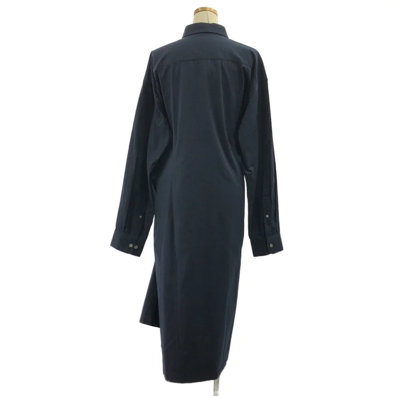 DRIES VAN NOTEN / ドリスヴァンノッテン | 2024AW | ピンディテール ドレープシャツワンピース | 36 | レディース