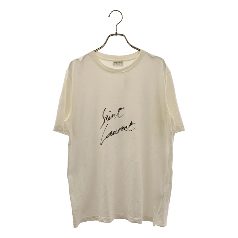 SAINT LAURENT PARIS / サンローランパリ | by Hedi Slimane シグネチャーロゴプリント クルーネックカットソー | XS | メンズ