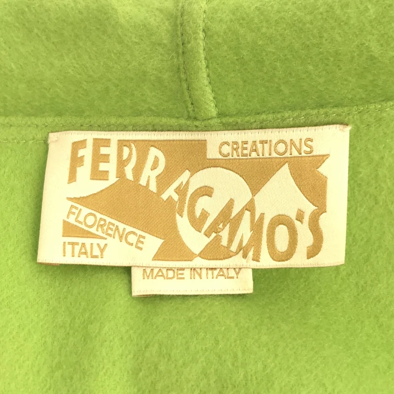 FERRAGAMO / フェラガモ | カシミヤ フリンジ ワイドカラー ケープ | S | レディース
