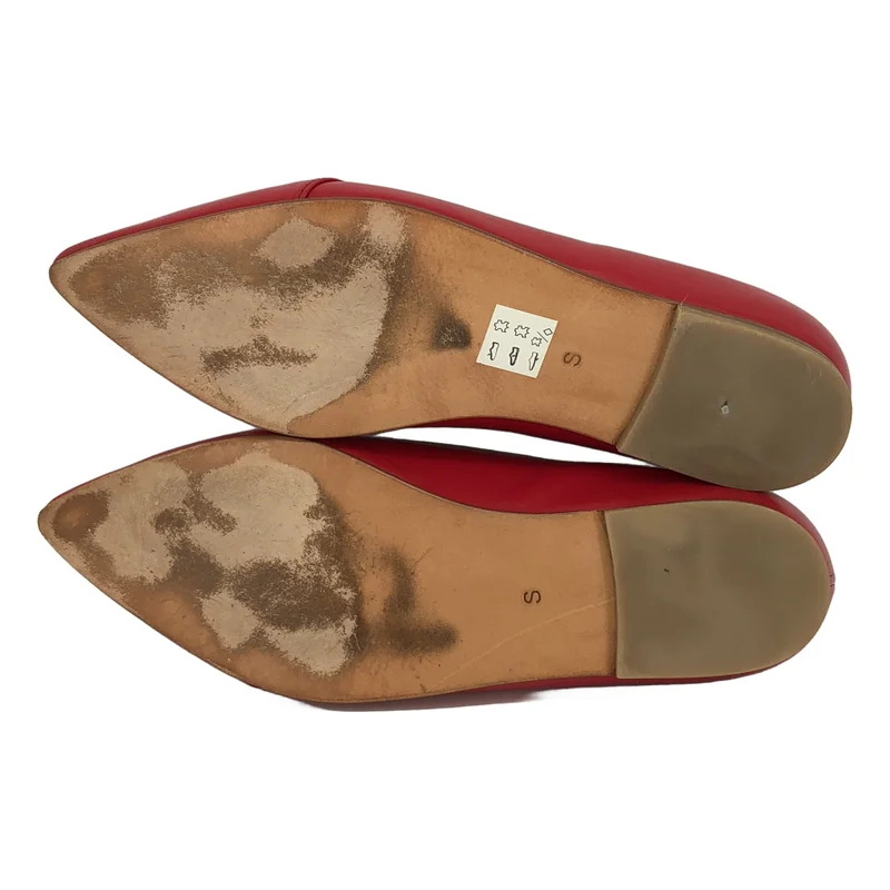 JUNYA WATANABE COMME des GARCONS / ジュンヤワタナベ | レザー ポインテッドトゥ フラットパンプス | S | レディース