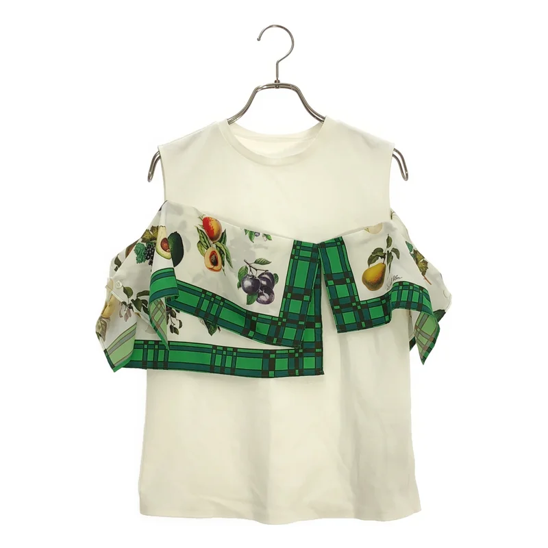LE CIEL BLEU / ルシェルブルー | Paneled Scarf Tops スカーフドッキング ノースリーブトップス | 36 | レディース